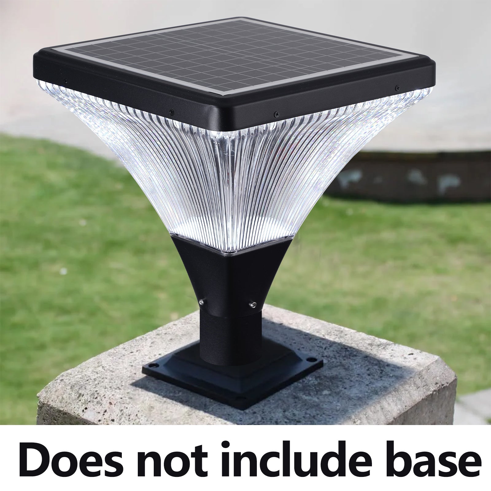 evoltleds Black Aluminum Landscape Solar Light with Crystal Diamond Stripes eprolo energy-efficient outdoor lighting outdoor LED lighting outdoor security lighting outdoor smart lighting smart garden lighting smart outdoor lights voice-controlled outdoor lights weather-resistant lights