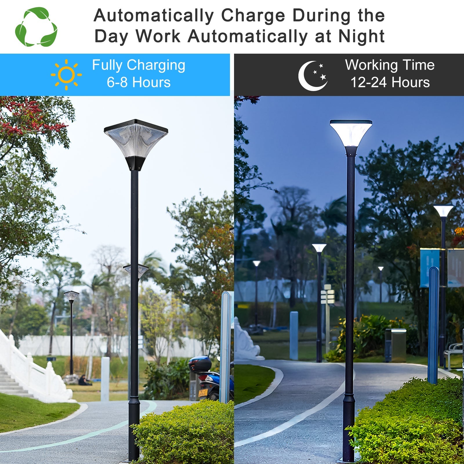 evoltleds Black Aluminum Landscape Solar Light with Crystal Diamond Stripes eprolo energy-efficient outdoor lighting outdoor LED lighting outdoor security lighting outdoor smart lighting smart garden lighting smart outdoor lights voice-controlled outdoor lights weather-resistant lights