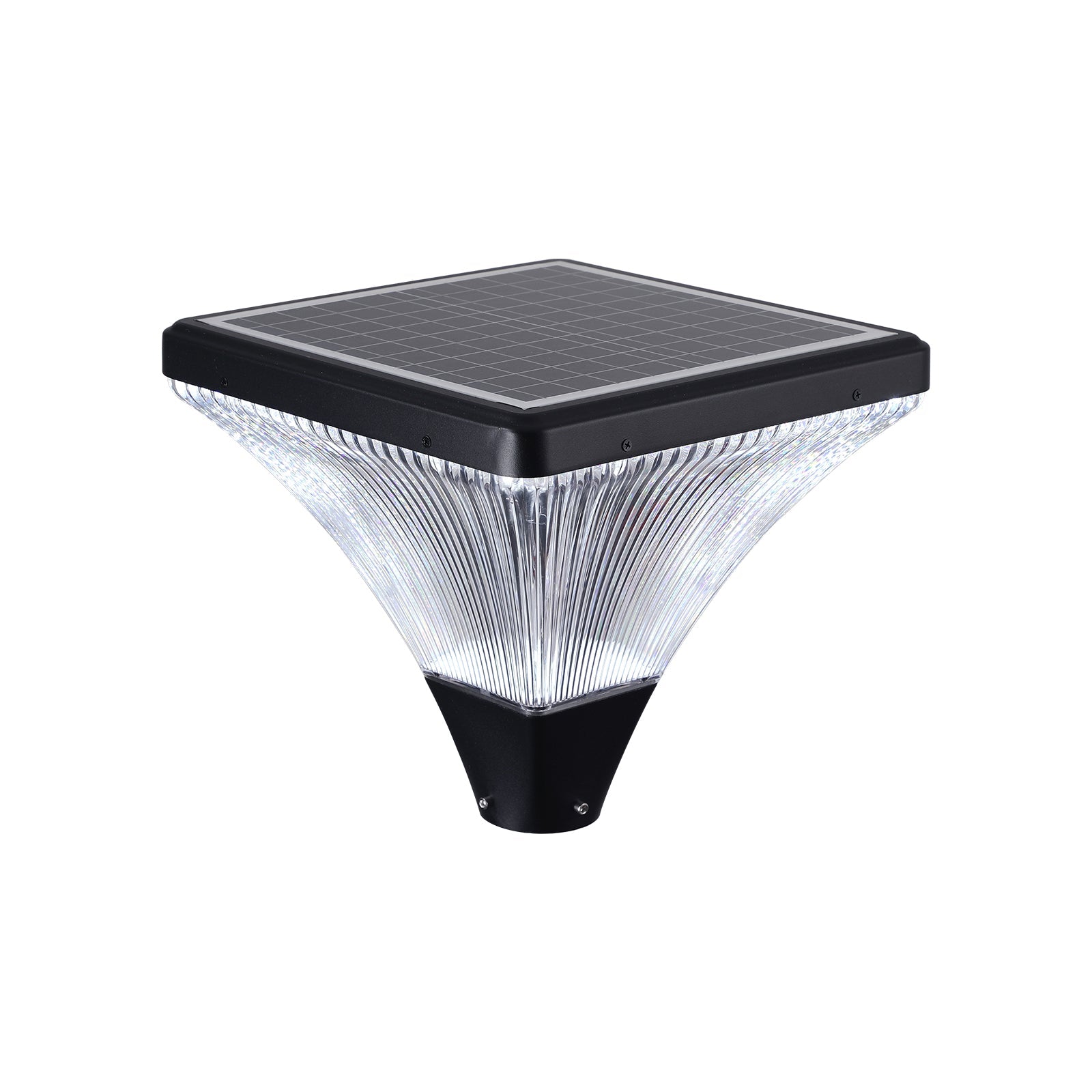 evoltleds Black Aluminum Landscape Solar Light with Crystal Diamond Stripes eprolo energy-efficient outdoor lighting outdoor LED lighting outdoor security lighting outdoor smart lighting smart garden lighting smart outdoor lights voice-controlled outdoor lights weather-resistant lights