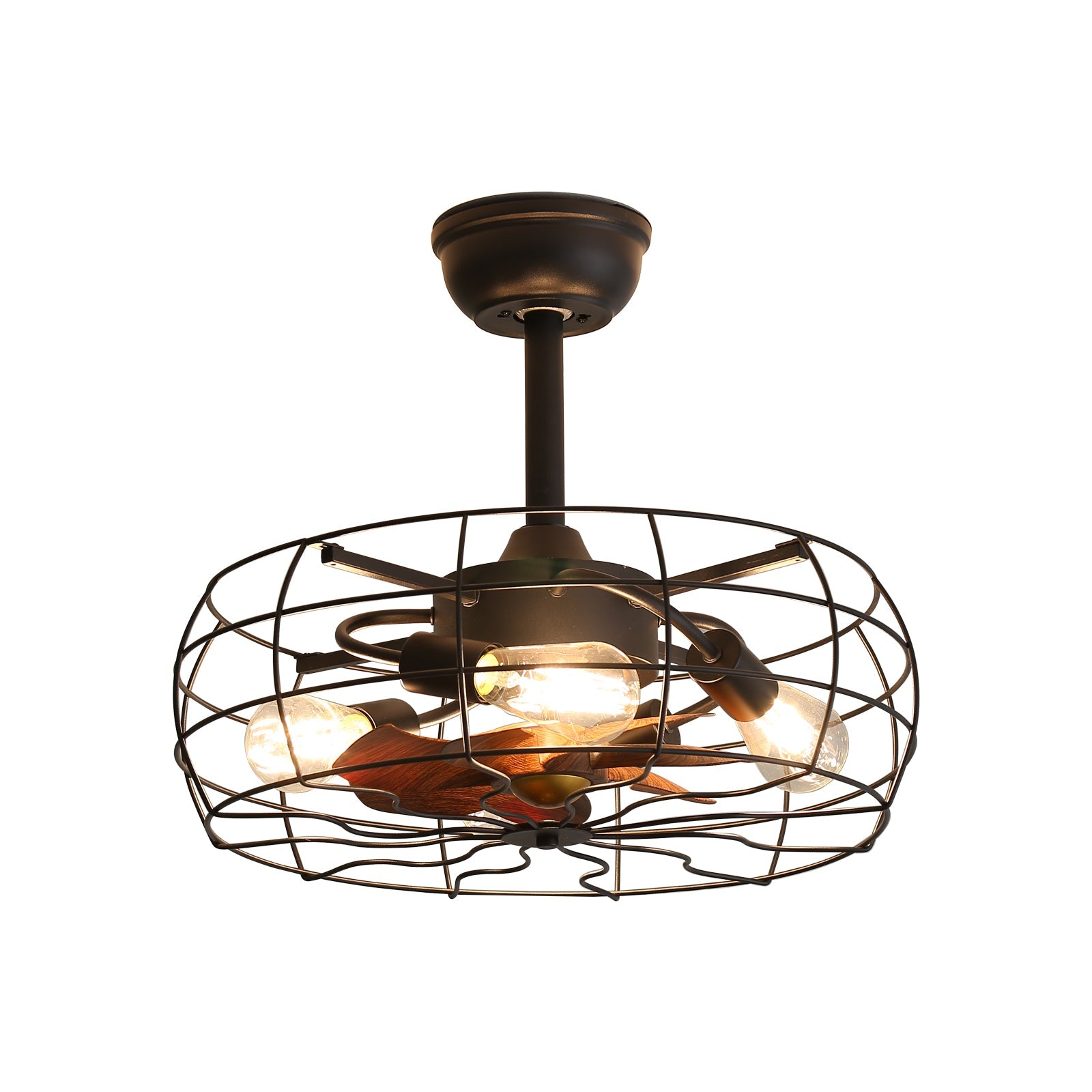 evoltleds Black Iron Ceiling Fan with Remote & APP Control eprolo elegant home decor elite illumination high-end fans LED ceiling fans luxury fans opulent fan designs premium airflow solutions sophisticated lighting