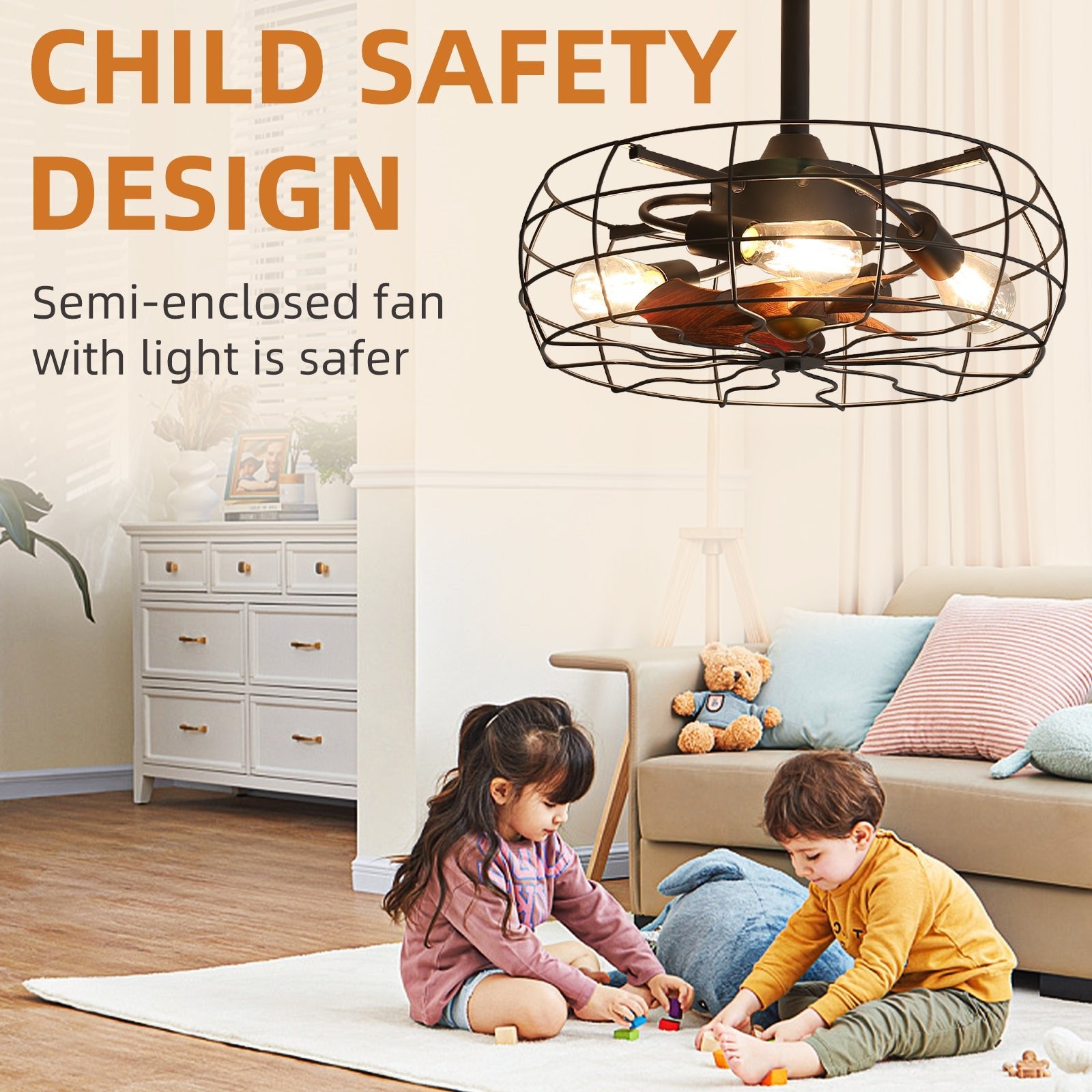 evoltleds Black Iron Ceiling Fan with Remote & APP Control eprolo elegant home decor elite illumination high-end fans LED ceiling fans luxury fans opulent fan designs premium airflow solutions sophisticated lighting