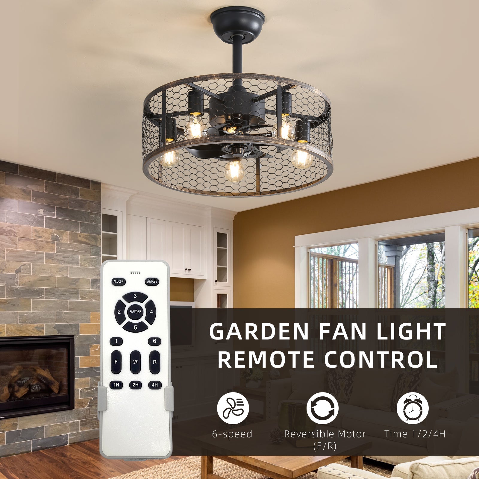 BreezeBliss Reversible Ceiling Fan Light - evoltleds