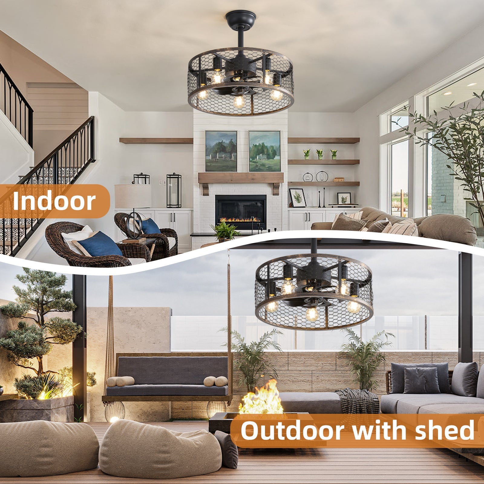 BreezeBliss Reversible Ceiling Fan Light - evoltleds