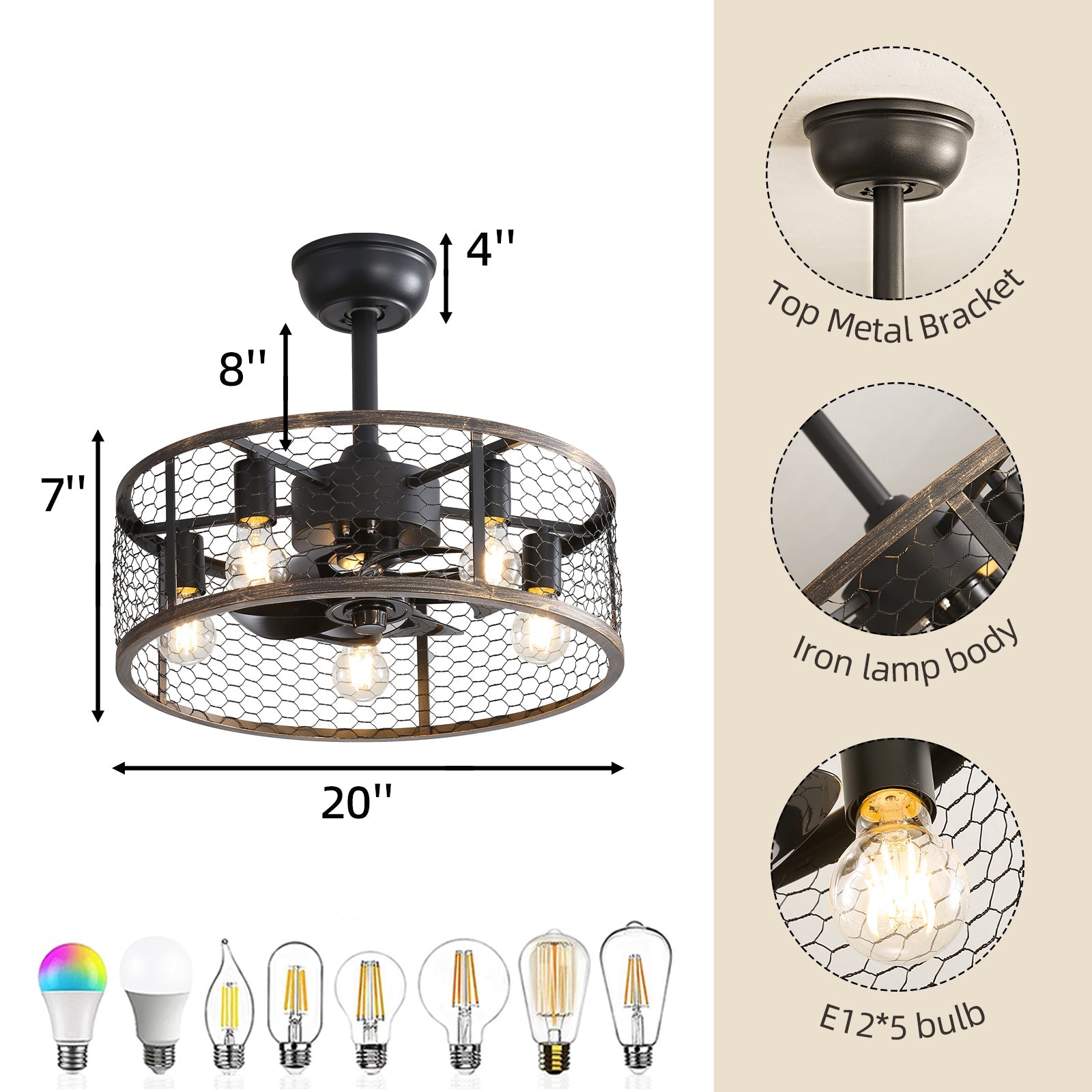 BreezeBliss Reversible Ceiling Fan Light - evoltleds