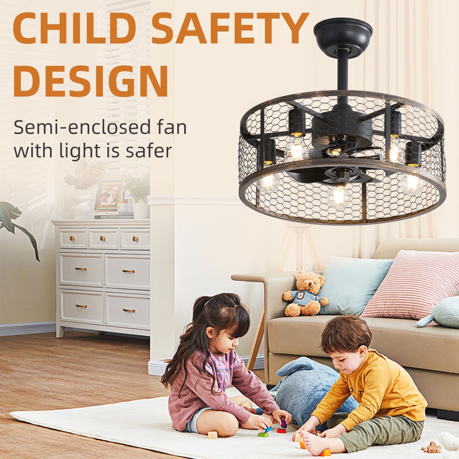 BreezeBliss Reversible Ceiling Fan Light - evoltleds