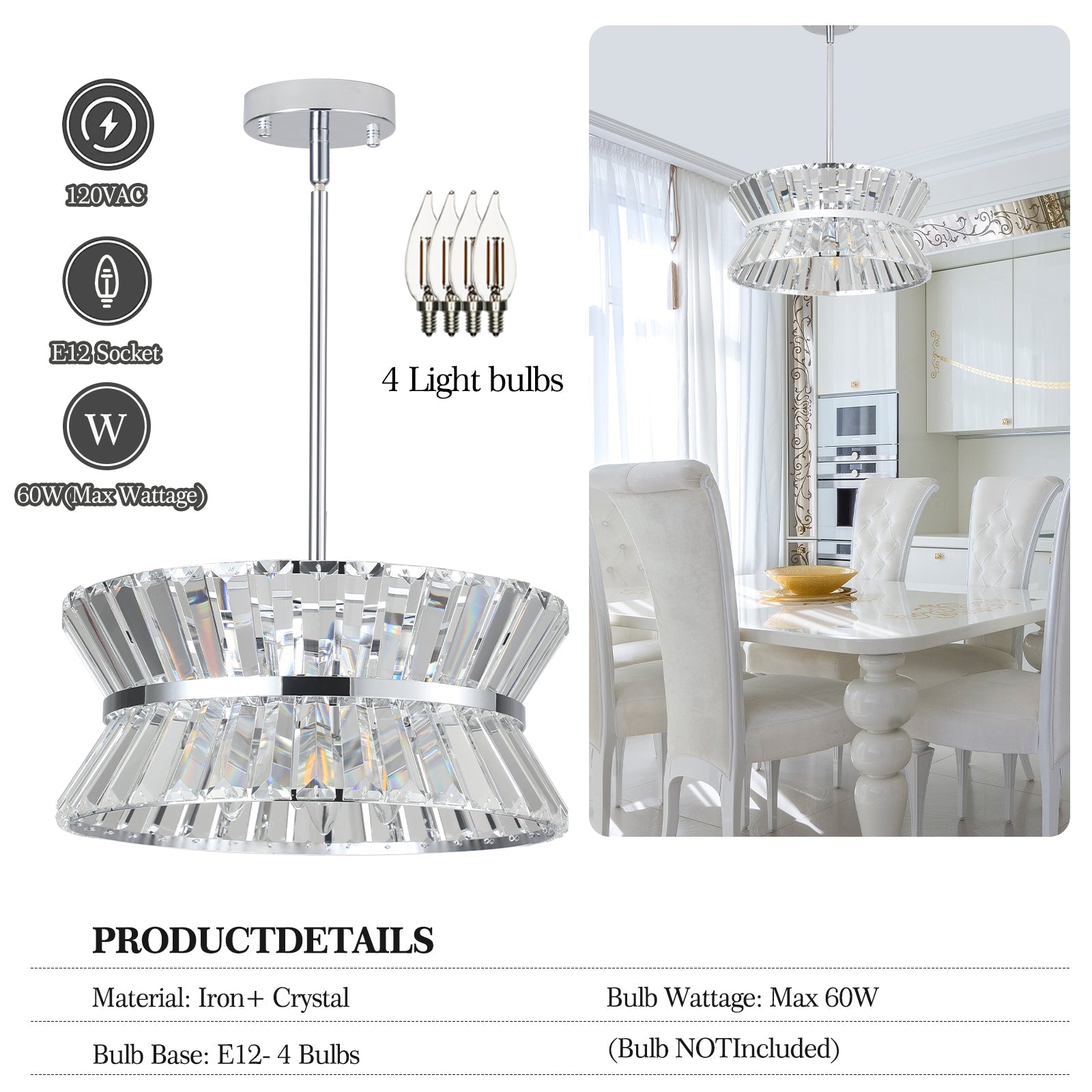 evoltleds Crystal Elegance Chandelier eprolo customizable chandeliers designer lighting elegant home lighting energy-efficient chandeliers high-end chandeliers luxury chandeliers smart chandeliers