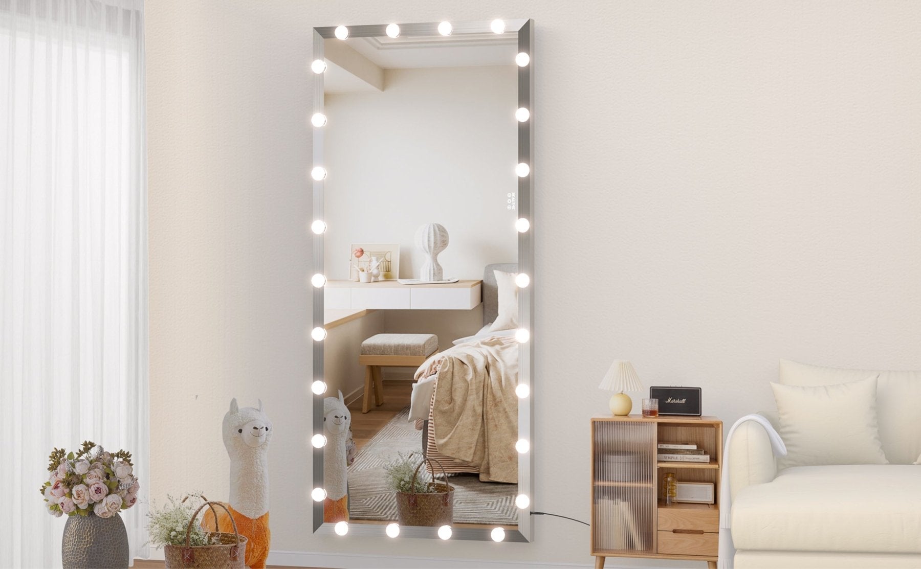 GlamReflect Oversized Hollywood Vanity Mirror - evoltleds