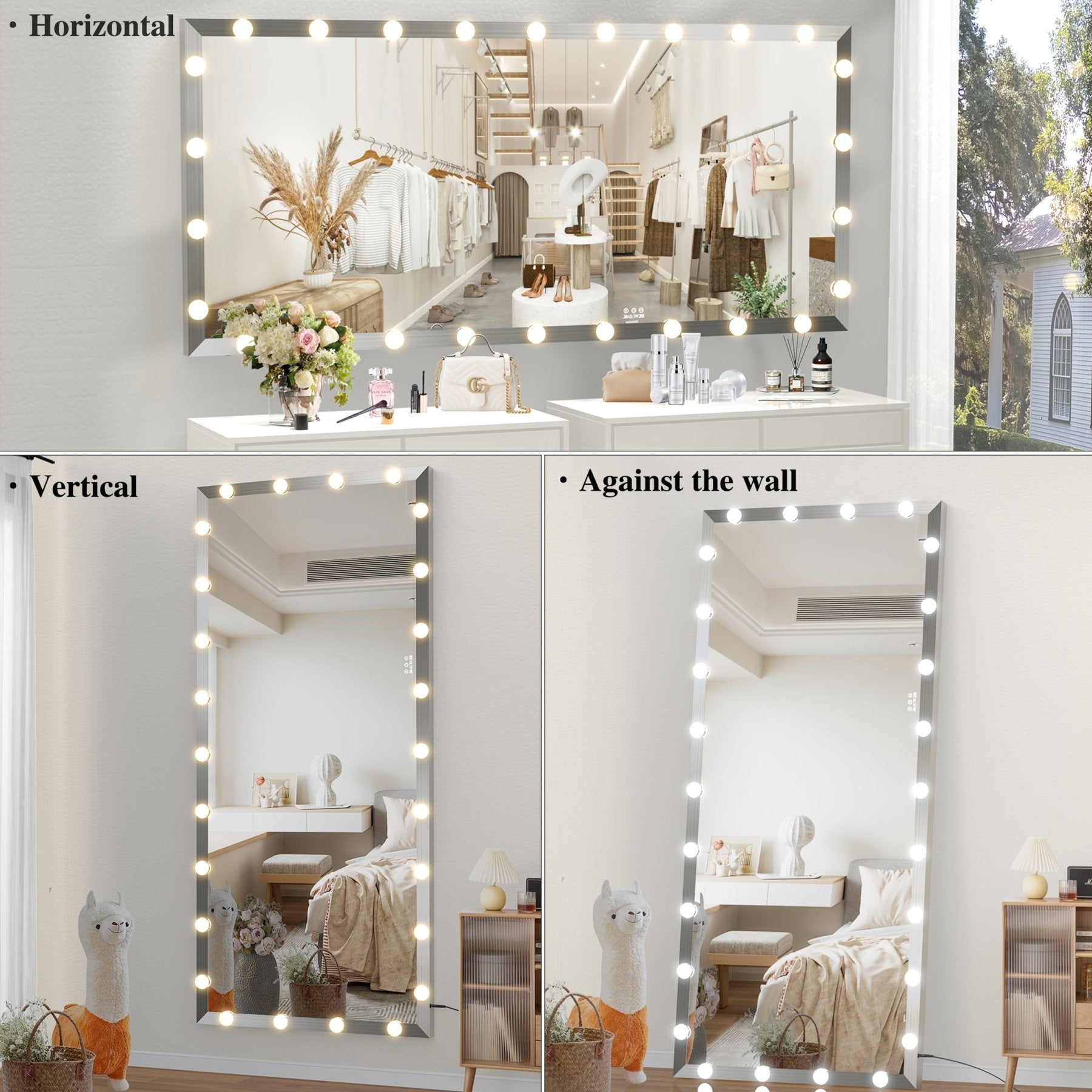 GlamReflect Oversized Hollywood Vanity Mirror - evoltleds