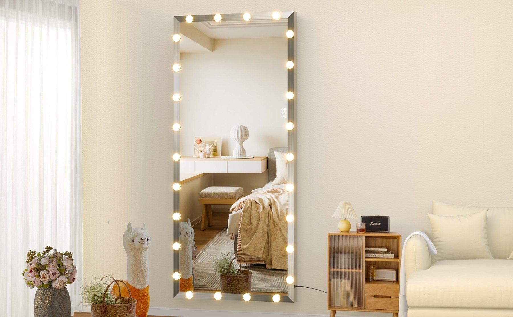 GlamReflect Oversized Hollywood Vanity Mirror - evoltleds