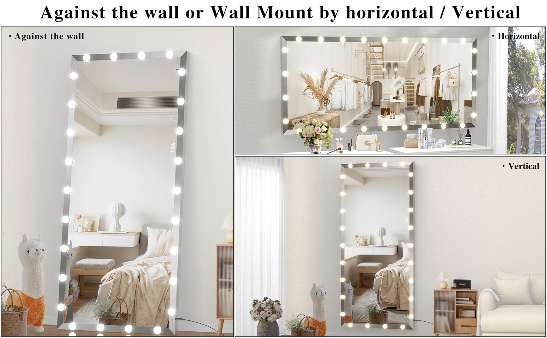 GlamReflect Oversized Hollywood Vanity Mirror - evoltleds