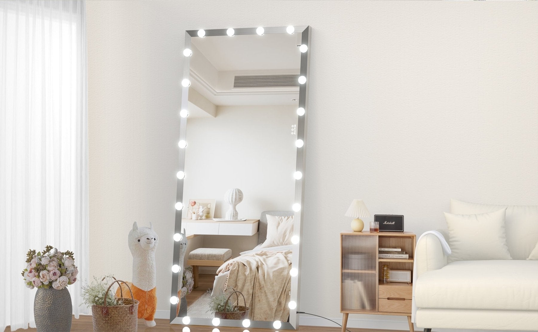 GlamReflect Oversized Hollywood Vanity Mirror - evoltleds