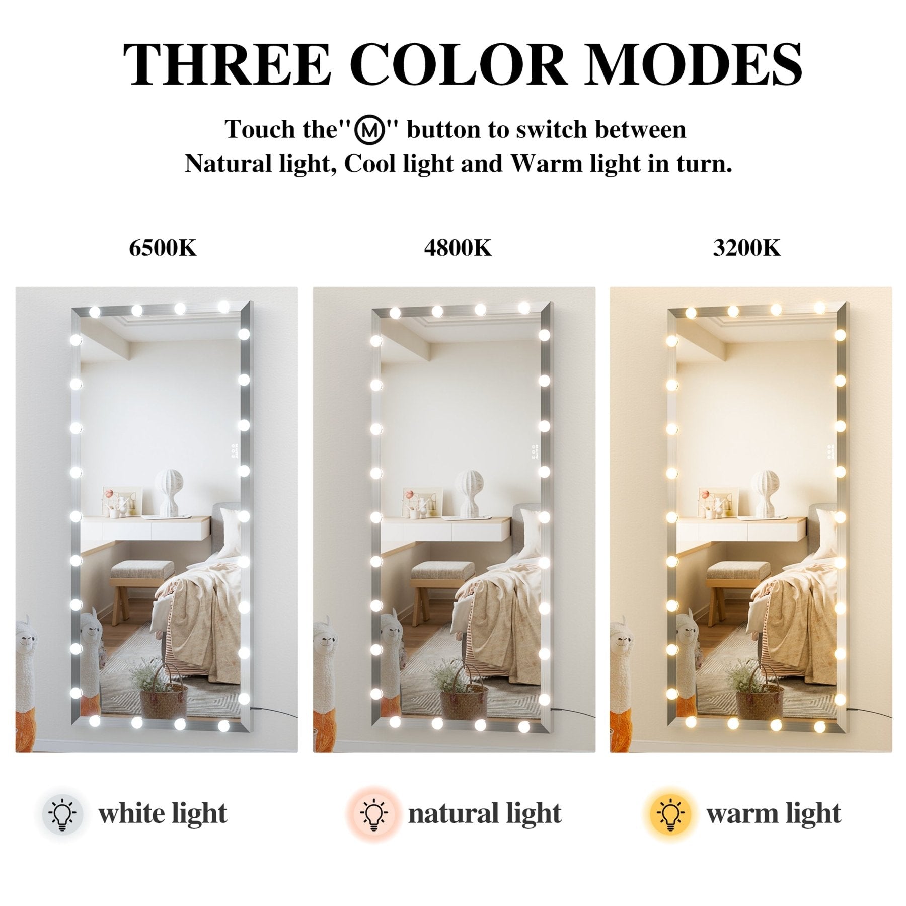 GlamReflect Oversized Hollywood Vanity Mirror - evoltleds