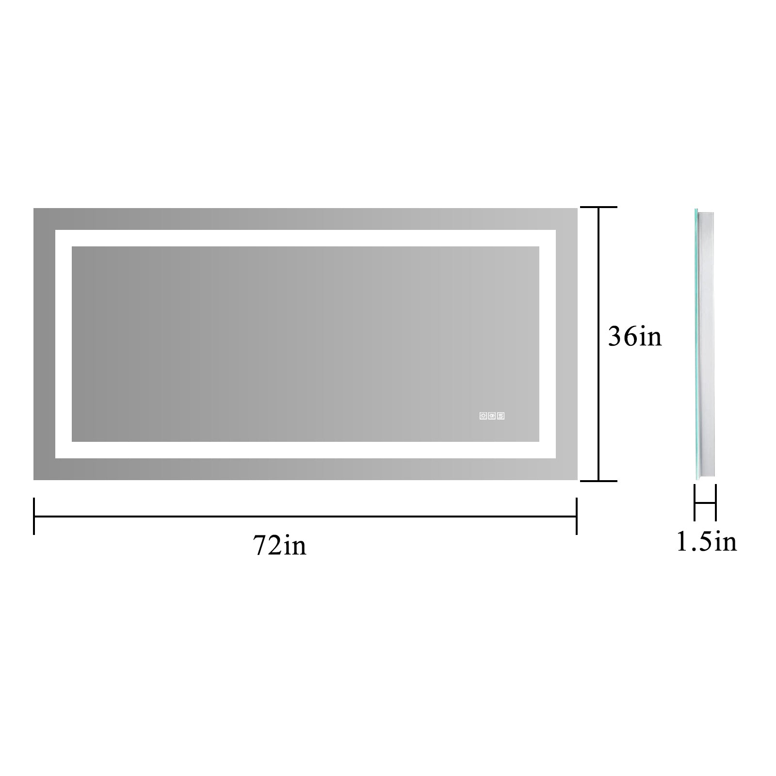 evoltleds Luminous Glow Rectangular Glass Mirror eprolo customizable bathroom vanities high-end bathroom vanities illuminated bathroom vanities LED light vanities luxury bathroom furniture premium bathroom decor Radiant Elegance