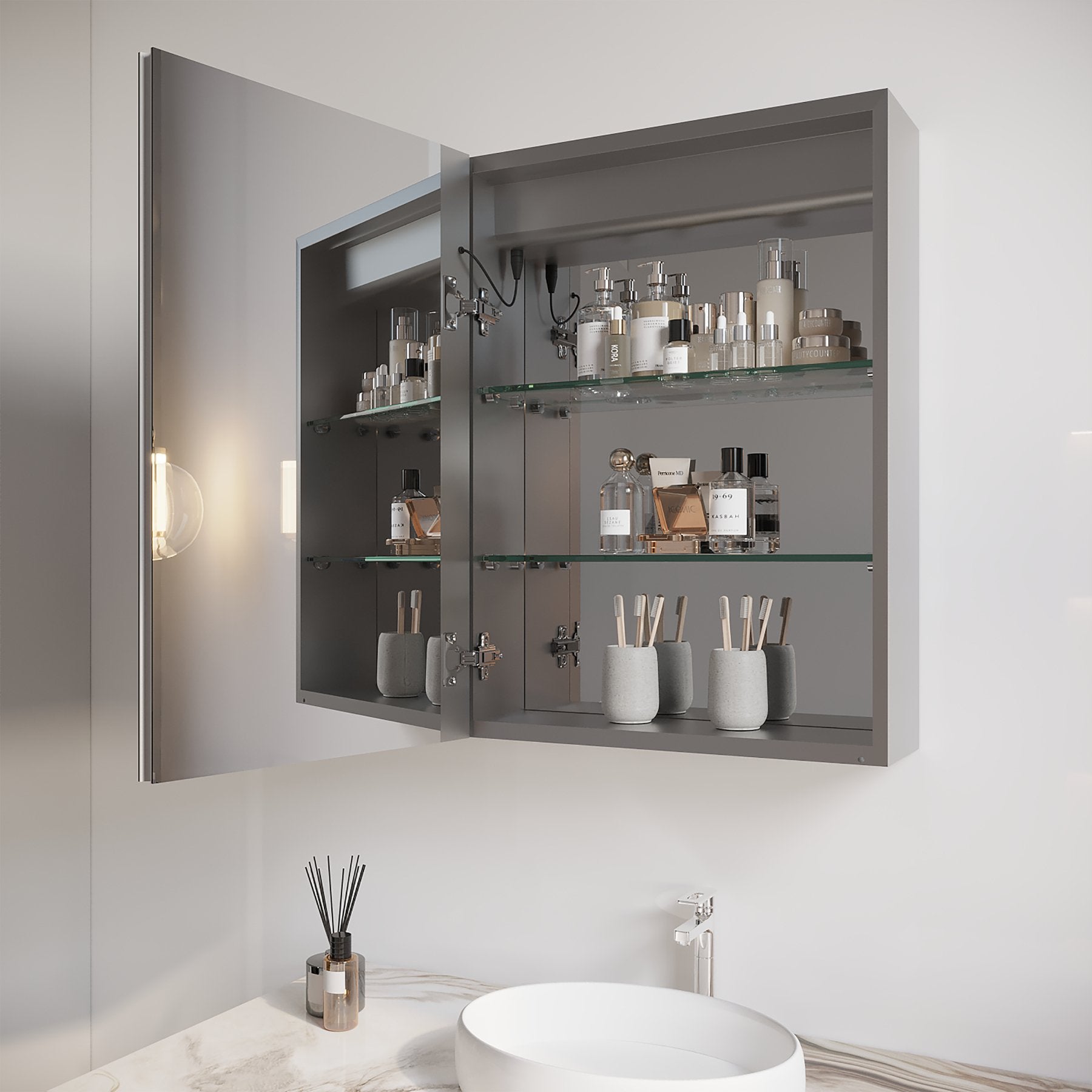 Luxe Reflection LED Medicine Cabinet - evoltleds