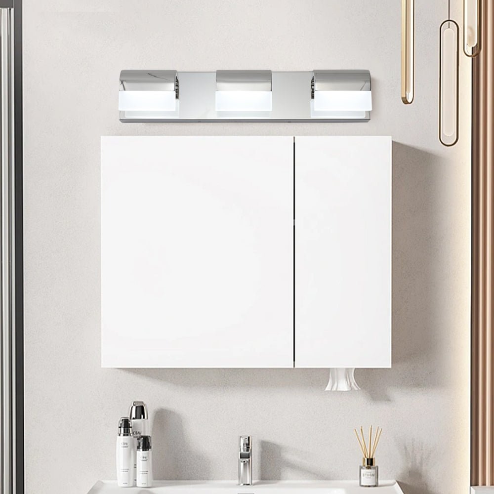Modern Chrome Stainless Steel Bathroom Vanity Light - evoltleds