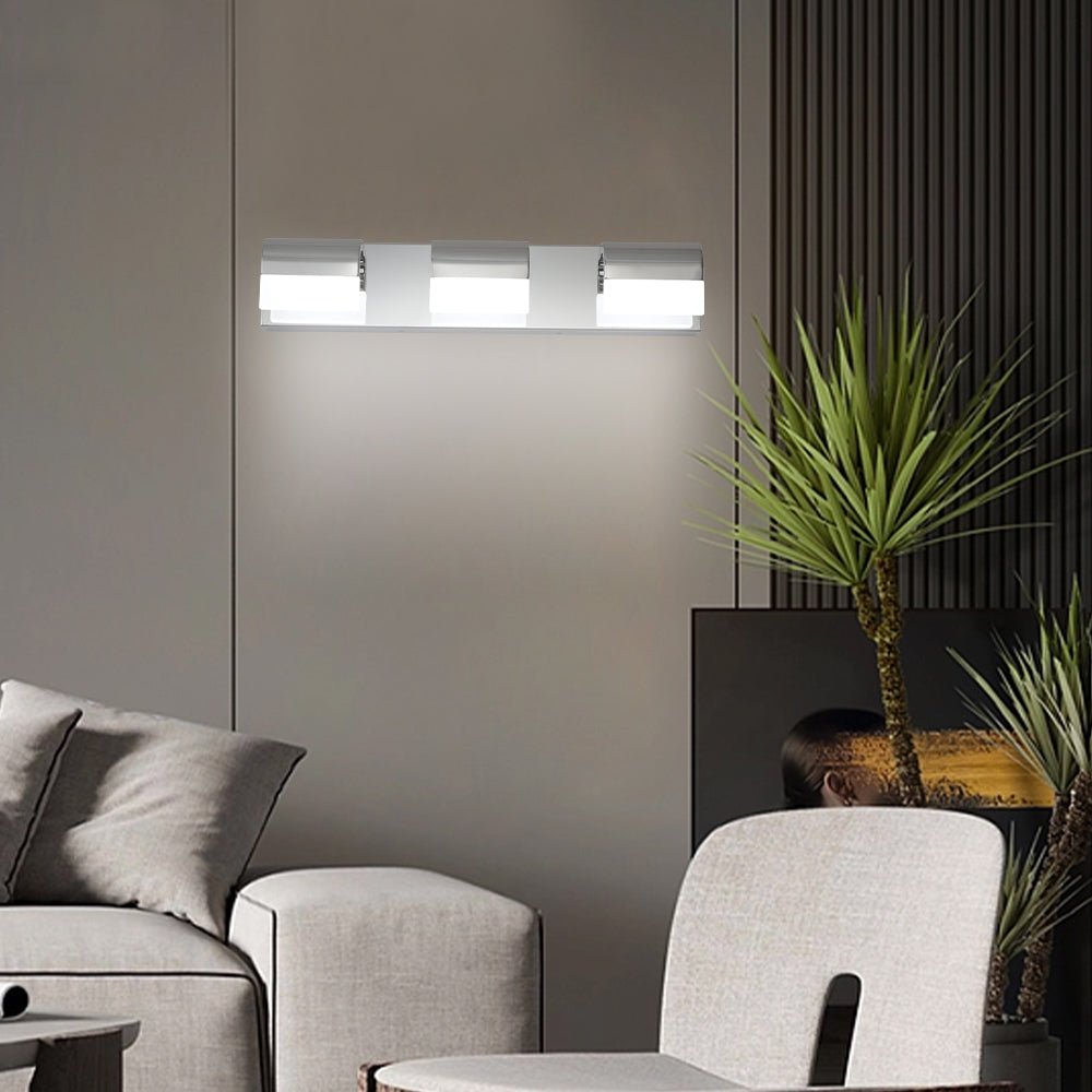 Modern Chrome Stainless Steel Bathroom Vanity Light - evoltleds