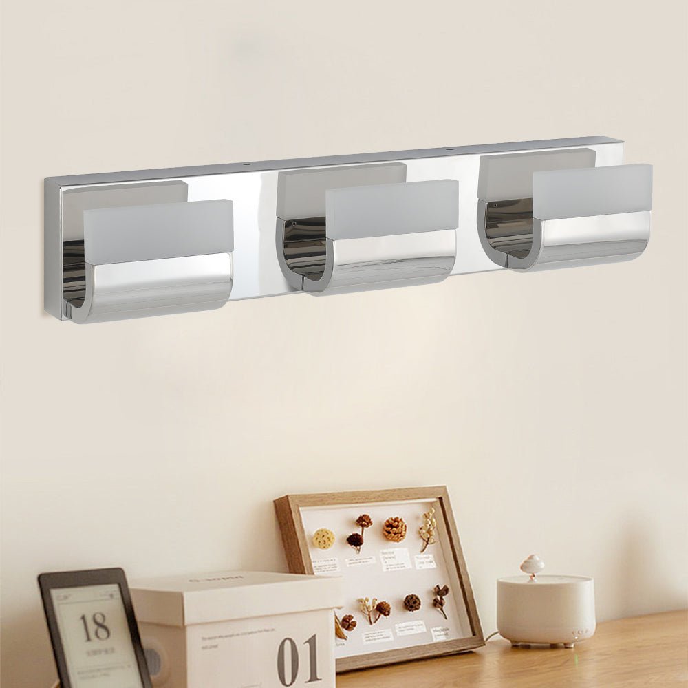 Modern Chrome Stainless Steel Bathroom Vanity Light - evoltleds
