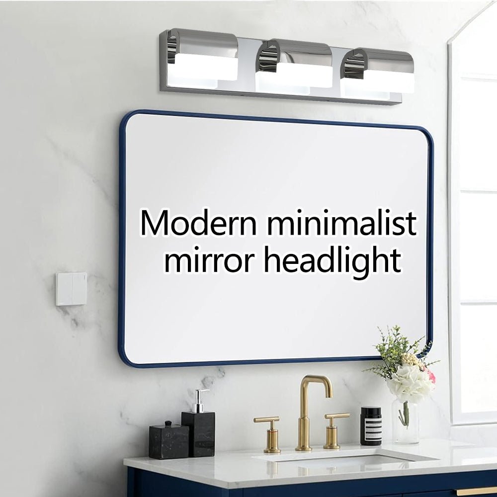 Modern Chrome Stainless Steel Bathroom Vanity Light - evoltleds