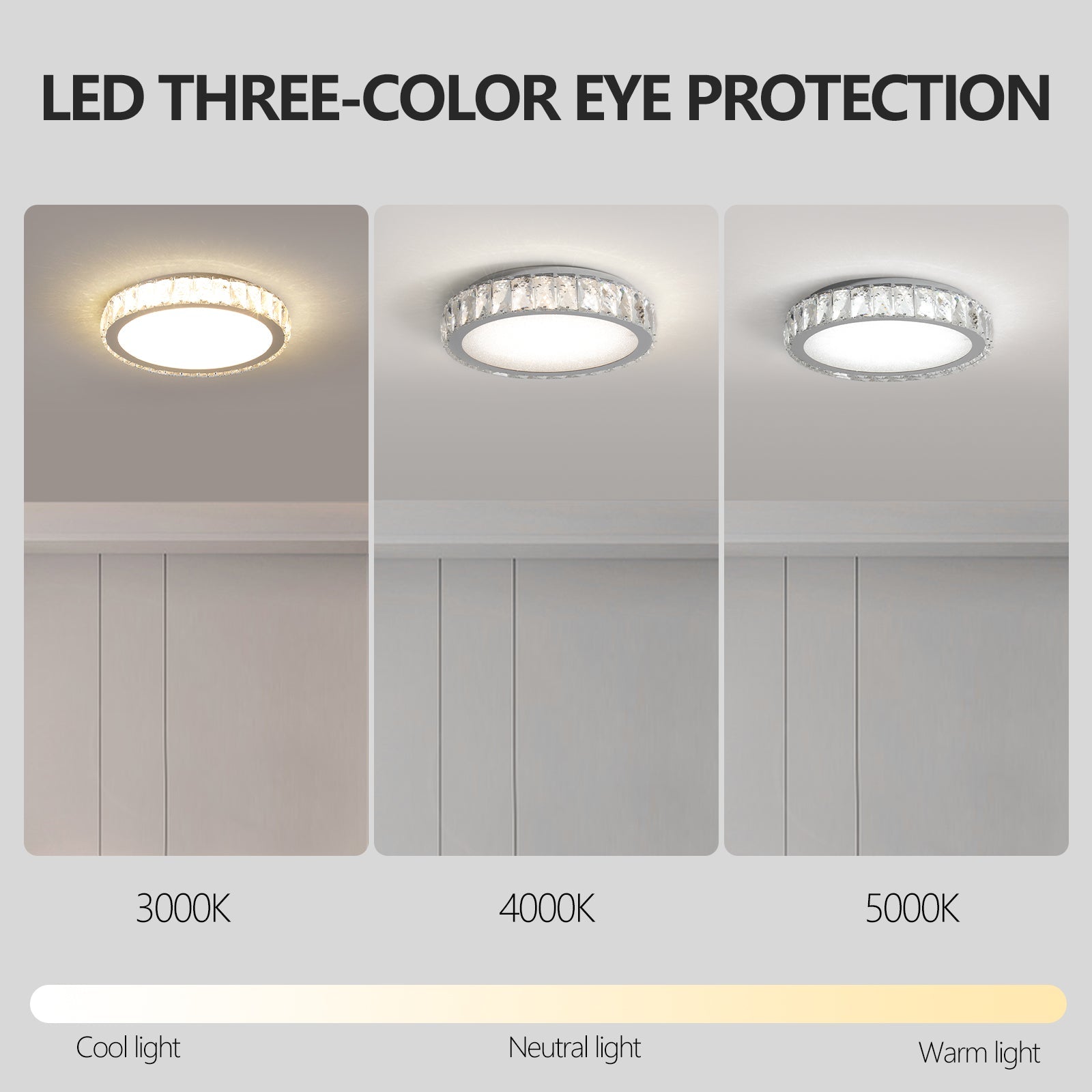 Modern Transparent Crystal Ceiling Light - evoltleds