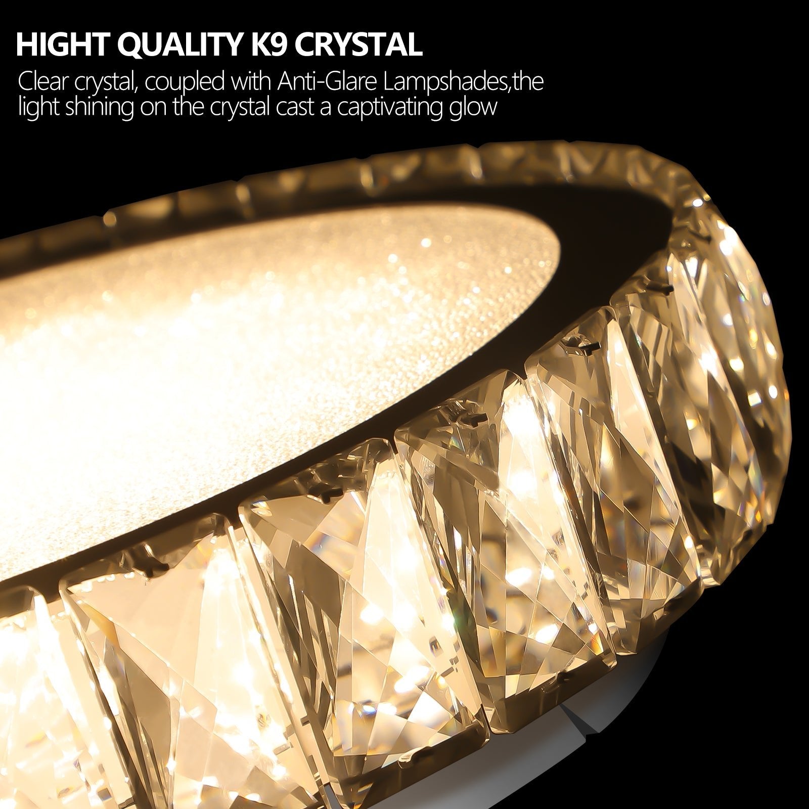 Modern Transparent Crystal Ceiling Light - evoltleds