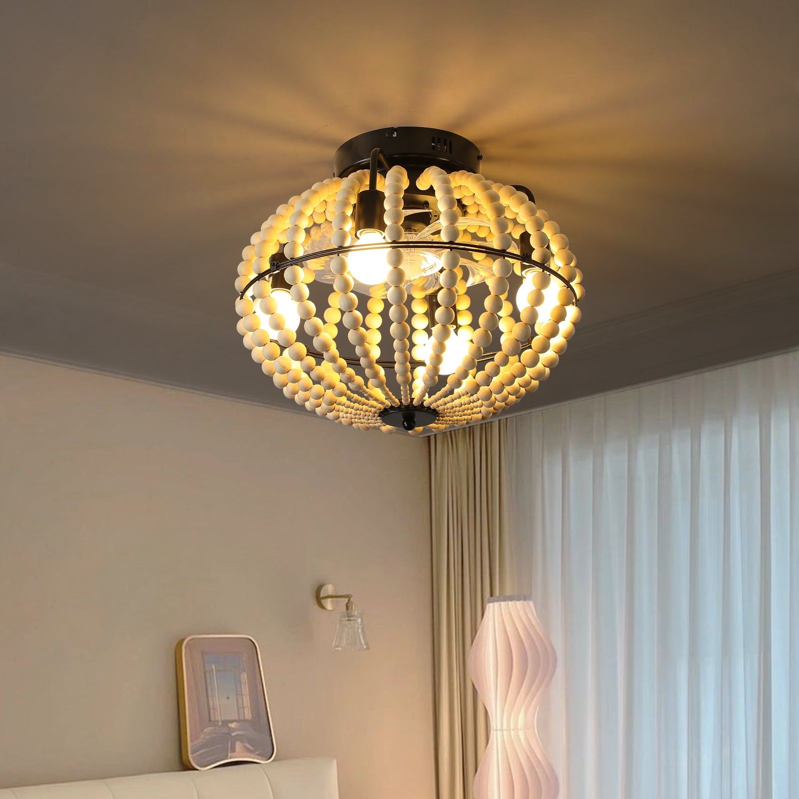 Modern White Iron Boho Chandelier - evoltleds
