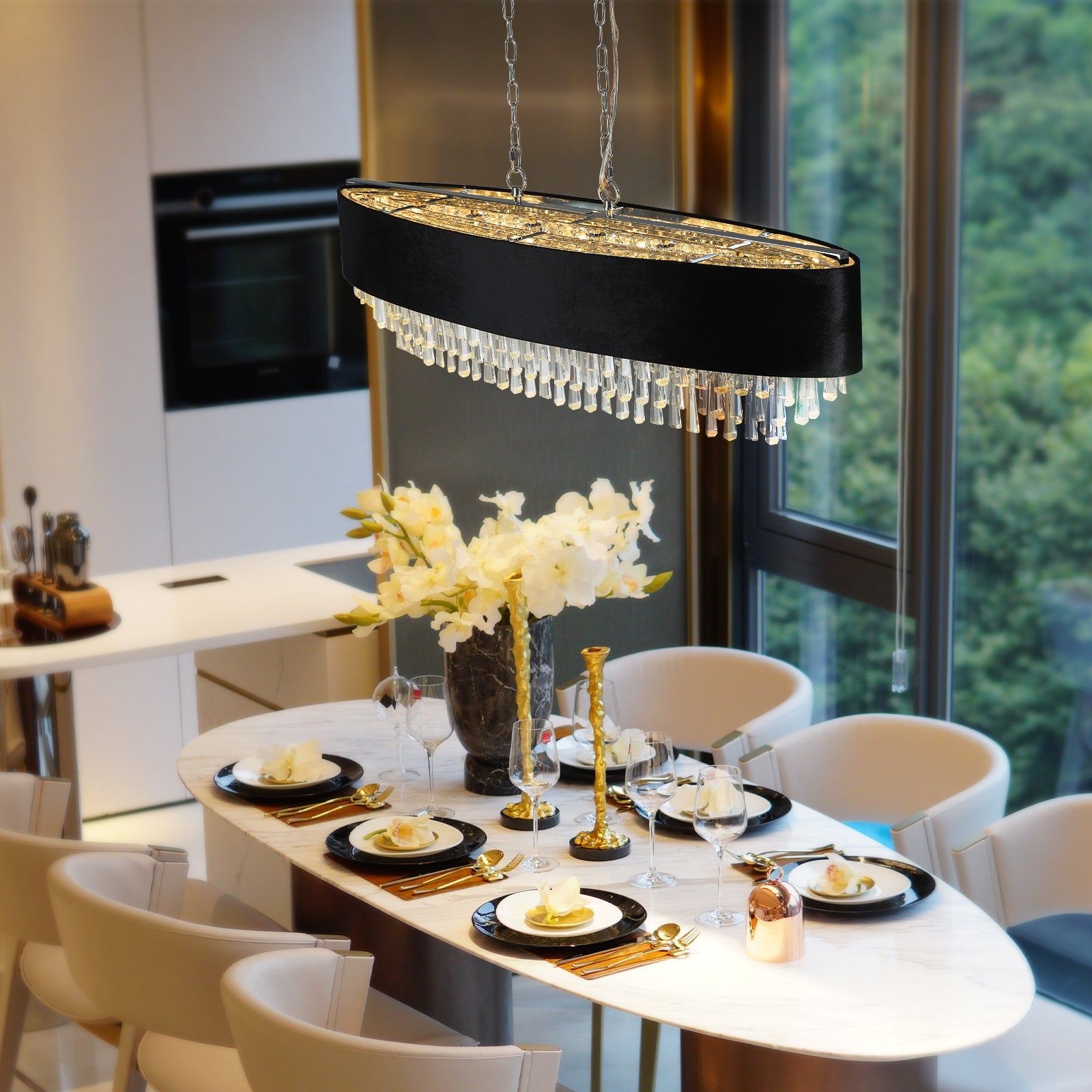 Opulent Clear Crystal Pendant Light - evoltleds