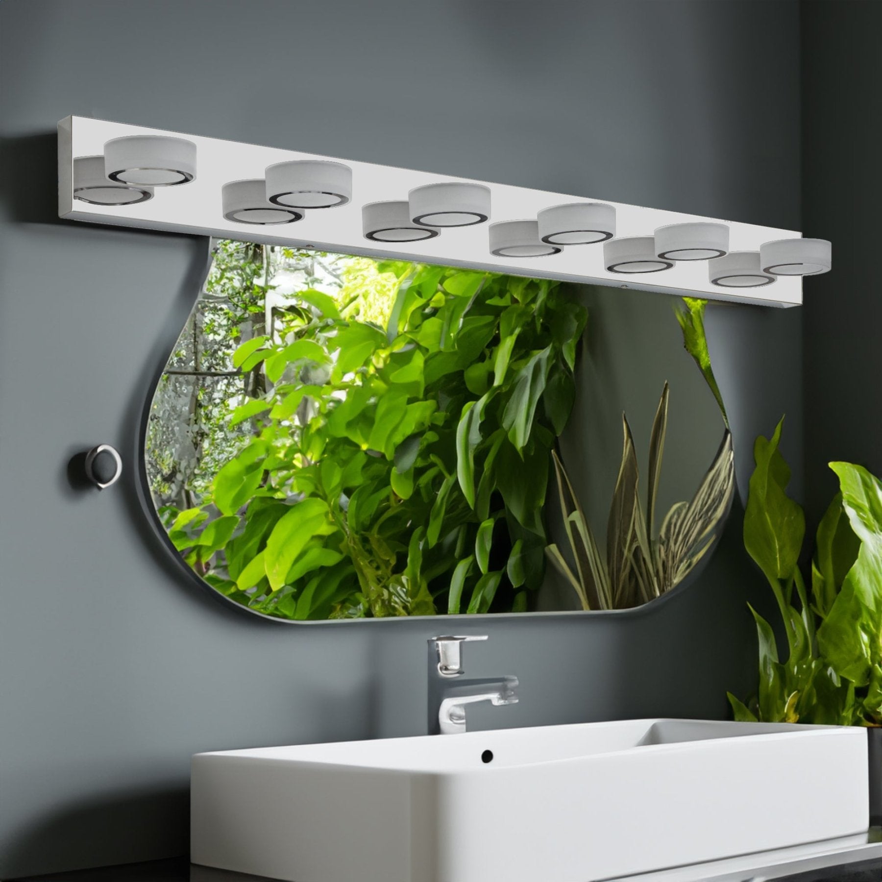 Radiant Chrome 6 - Light LED Vanity Light - evoltleds