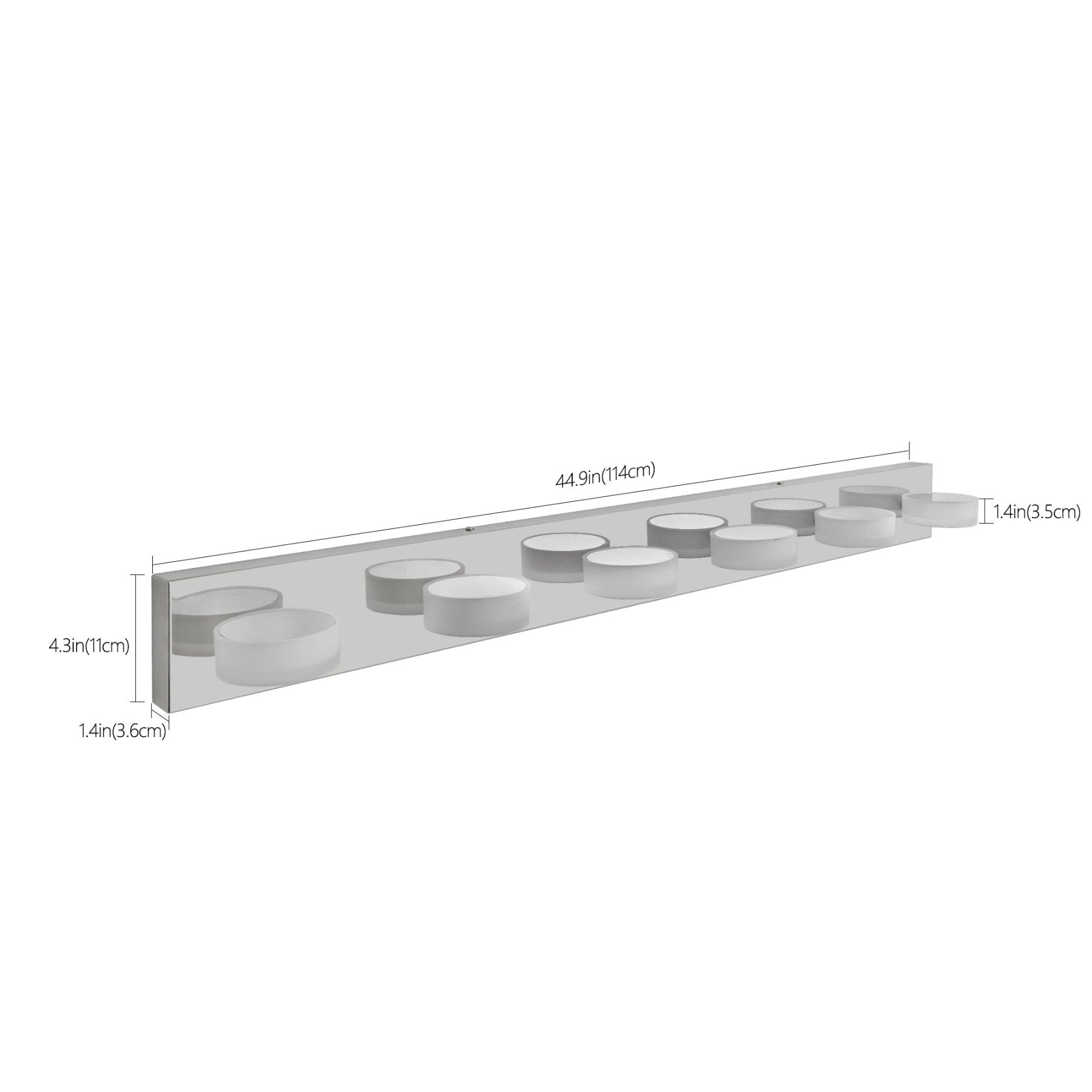 Radiant Chrome 6 - Light LED Vanity Light - evoltleds