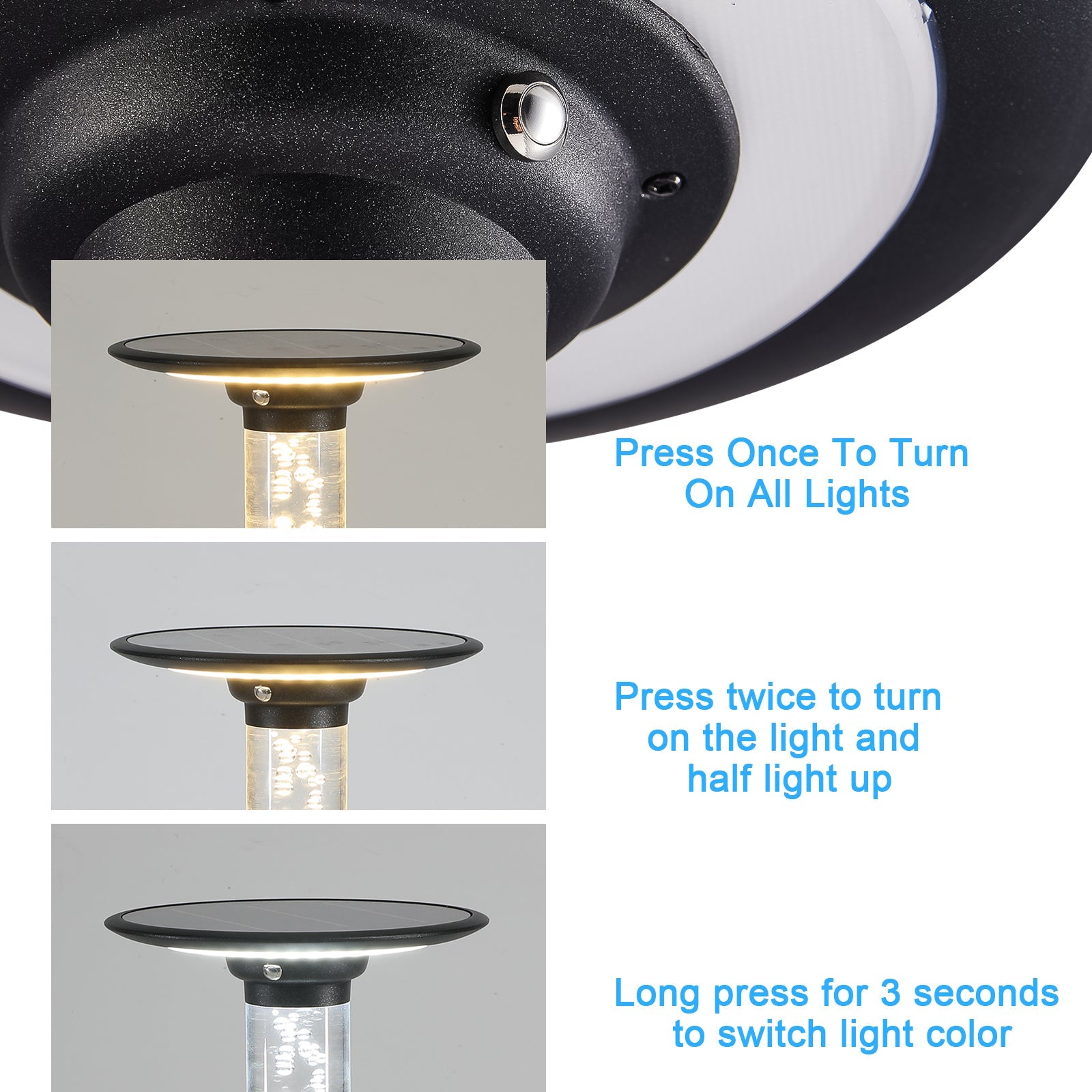 Solar Lawn Light With Dimmable LED - evoltleds