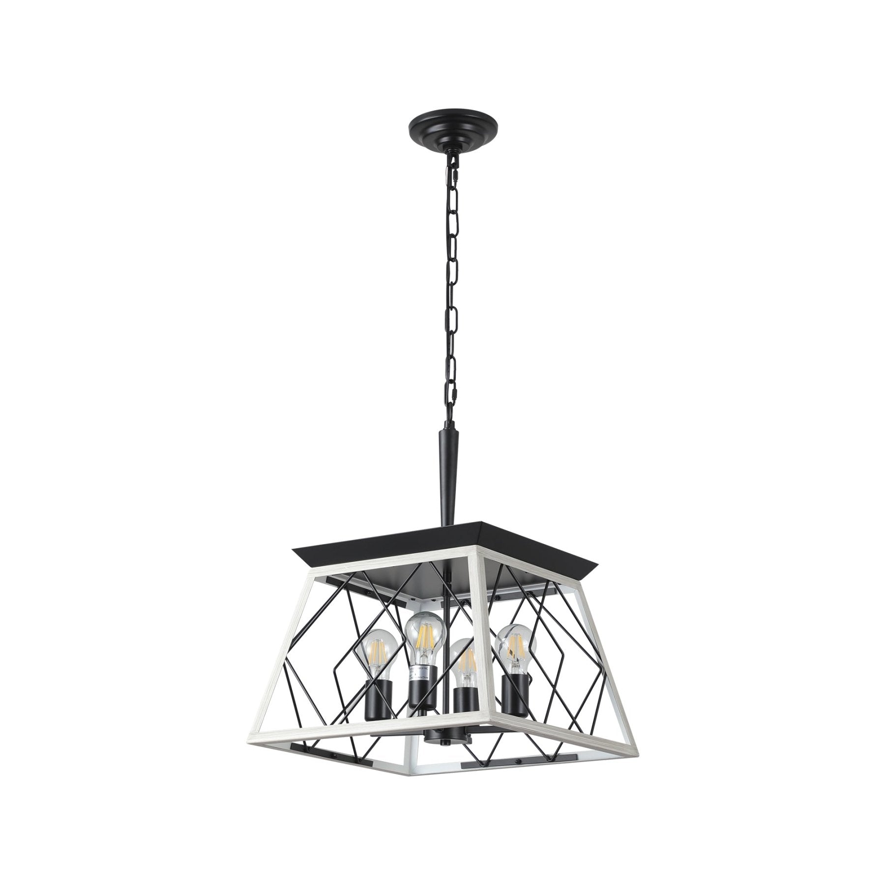 Traditional White Metal Pendant Ceiling Light - evoltleds